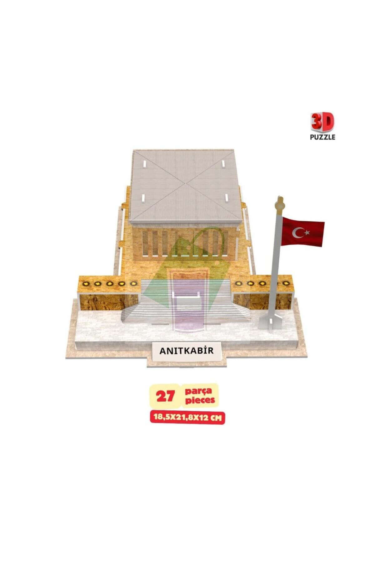 Anıtkabir - 3 Boyutlu Eğitici Puzzle 3d Puzzle Yapboz 27 Parça