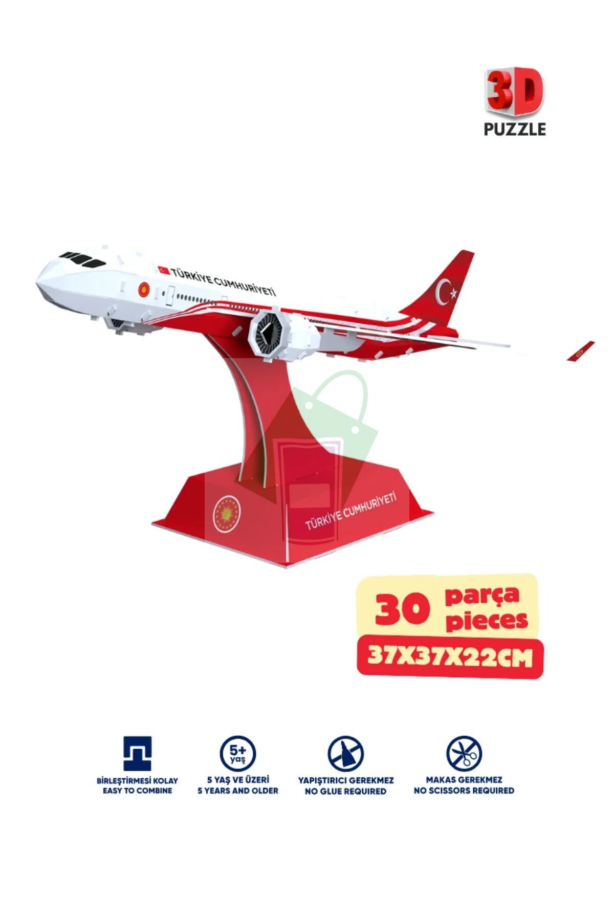 ATA UÇAĞI 3 Boyutlu Eğitici Puzzle 3d Karton Yapboz