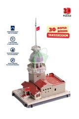 KIZ KULESİ 3 Boyutlu Eğitici Puzzle 3d Karton Yapboz