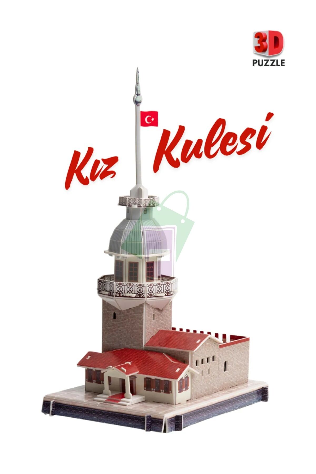 KIZ KULESİ 3 Boyutlu Eğitici Puzzle 3d Karton Yapboz