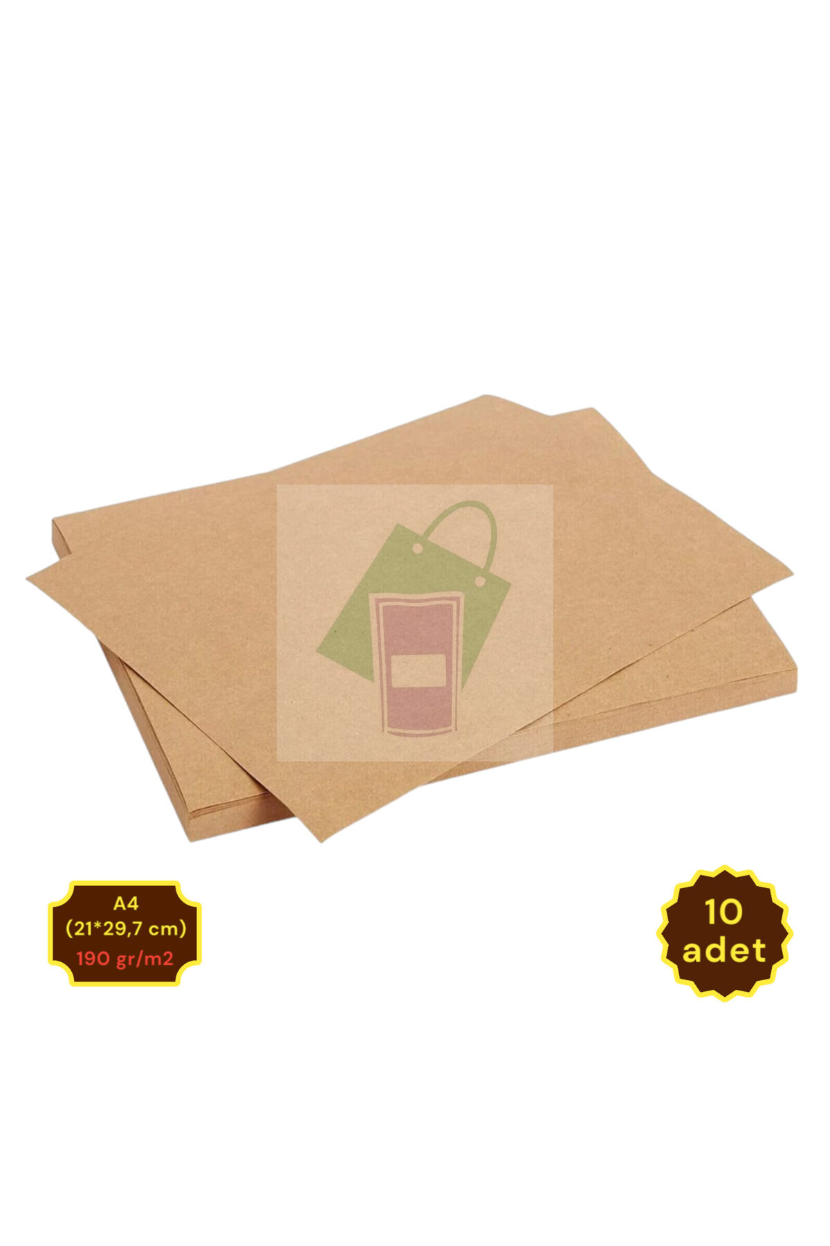 A4 Kraft Kağıt Karton (190 GR/M2) 10 Adet (21*29,7 CM)