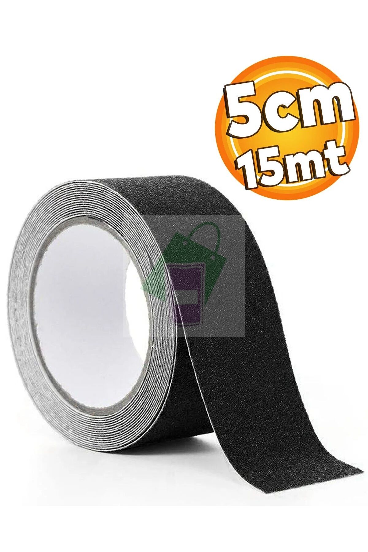 Merdiven Zemin Kaydırmaz Bant Yapışkanlı Kaymaz Bant Siyah 5 Cm X 15 Metre