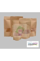 DOYPACK (16*27 cm) Kraft Pencereli (50 adet)