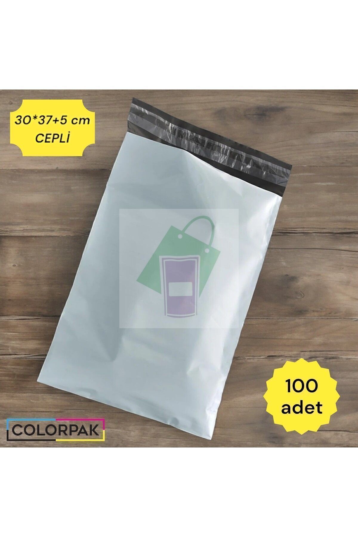 Kargo Poşeti (30x37+5 cm) cepli (100 Adet)