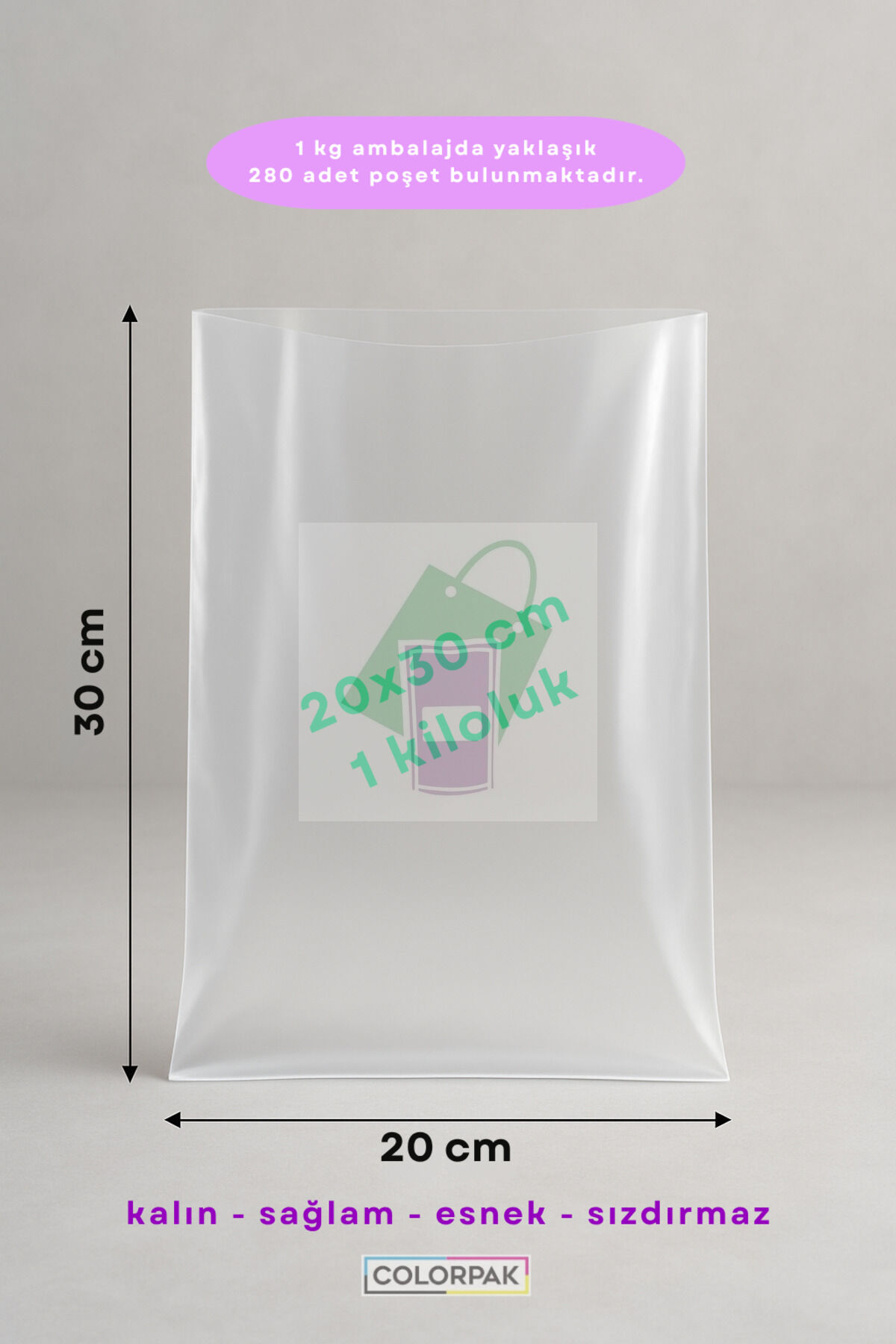 ŞEFFAF NAYLON TORBA 20x30cm (birlik) BAKLİYAT ET BUZDOLABI POŞETİ miktar:1 kg