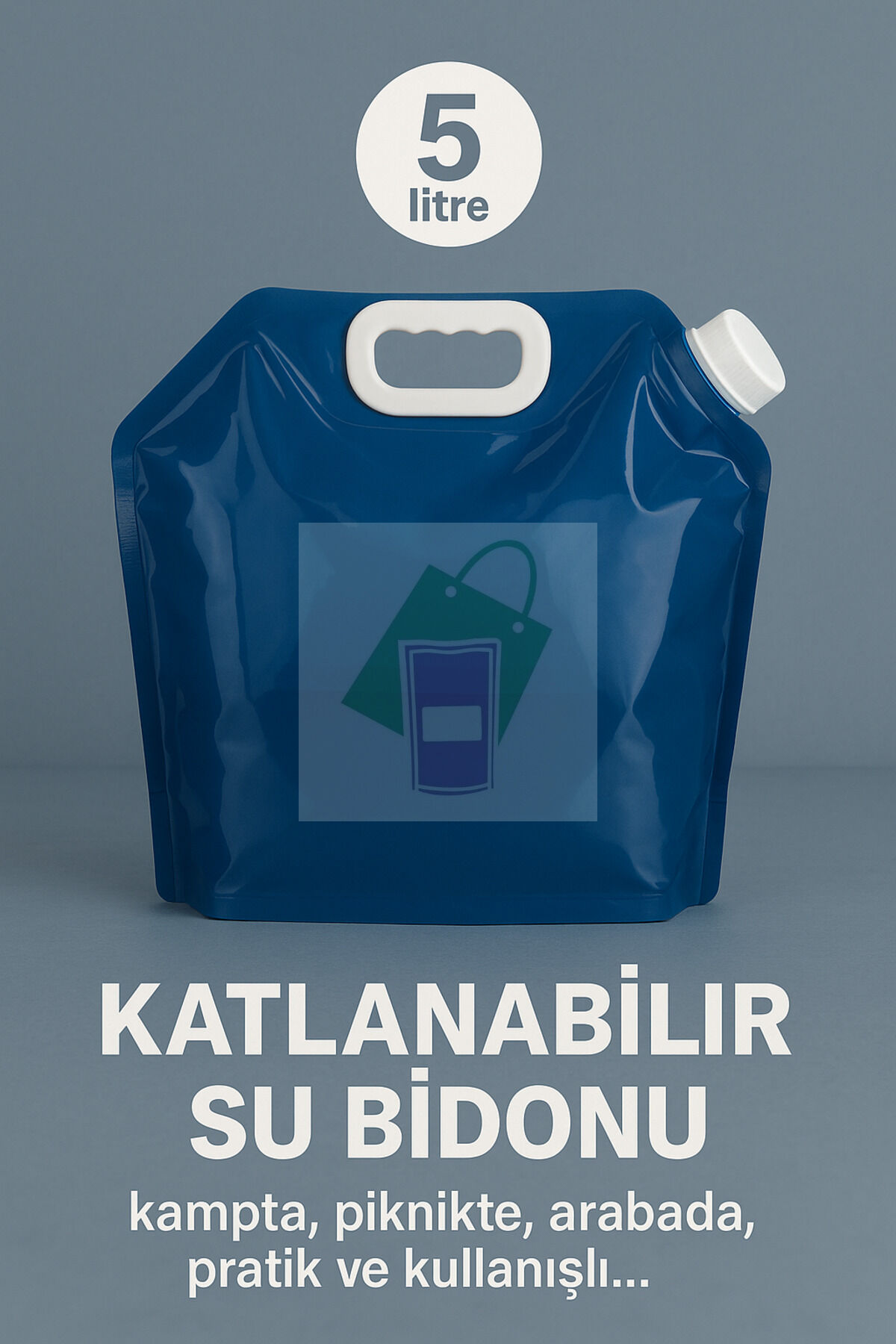 Katlanabilir su bidonu 5 litrelik kamp outdoor bidon 1 adet