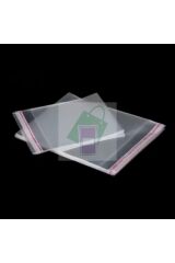 16x25+5 cm Bantlı Şeffaf CPP Jelatin Torba - 50 Adet - Dayanıklı Yırtılmaz Bantlı Ambalaj Poşeti