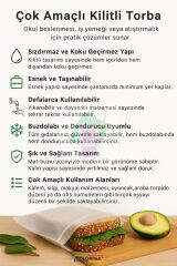 Çok Amaçlı Kilitli Torba (10 Adet) 23x31 cm kilitli kalın buzdolabı poşeti sandviç beslenme torbası