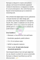 Ramazan Özel Baskılı Kendinden Yapışkanlı Hediye Poşeti – 10x10 cm - 50 Adet Karışık Desen