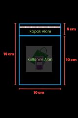 Ramazan Özel Baskılı Kendinden Yapışkanlı Hediye Poşeti – 10x10 cm - 50 Adet Karışık Desen
