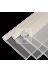 Çiçek Buket Ambalaj Jelatin Kağıdı (Transparan BEYAZ zemin ve BEYAZ kenarlı) Mat Opp 55x55cm 20 adet