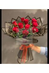 Çiçek Buket Ambalaj Kağıdı Jelatini - Beyaz - Mavi Kenarlı - Mat Opp - 58x58 Cm - 20 Adet