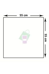 Geyikli Kış Temalı Çiçek Sarma Kağıdı / Kar Tanesi Desenli Yeni Yıl Buket Ambalajı 55x55cm 5 adet