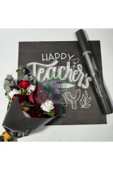 Çiçek Buket Ambalaj Jelatin Kağıdı (TEACHER-ÖĞRETMENLER GÜNÜ ÖZEL SERİ) Mat Opp 55x55cm (10 ADET)